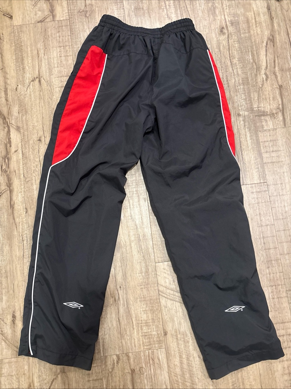 Umbro Black Track Pants with Red Accents
